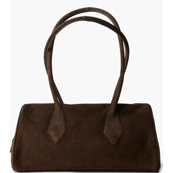 Free People Dark Brown Suede Shoulder Bag - Picture 3 of 9